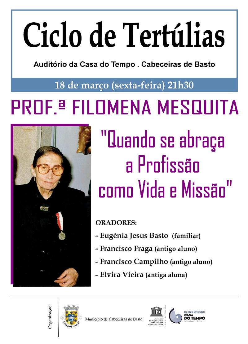 Ciclo de Tertúlias lembra Professora Filomena Mesquita