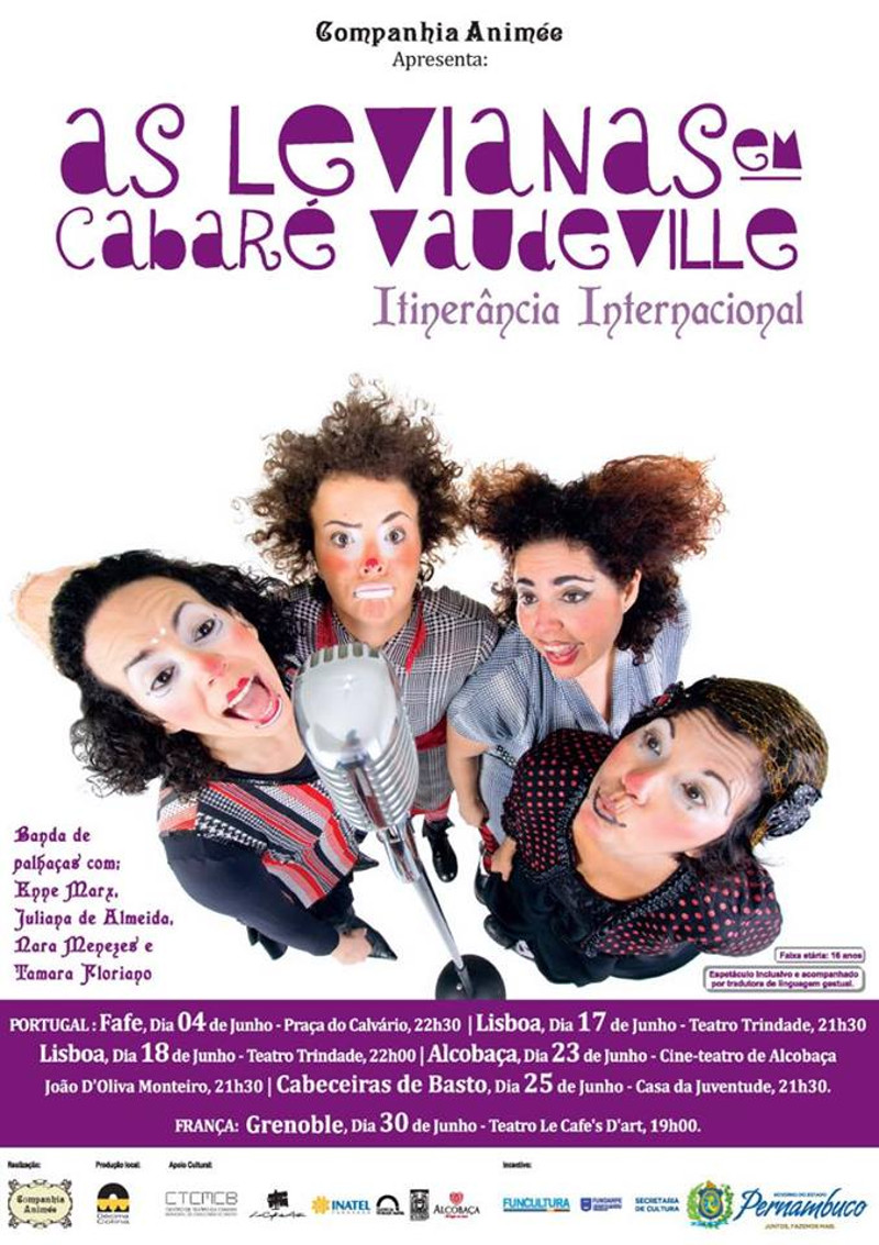 Centro de Teatro acolhe itinerância internacional «As Levianas em Cabaré Vaudeville»