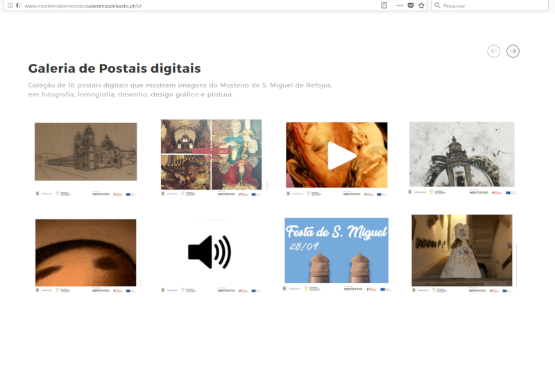 Coleção de Postais Digitais sobre o Mosteiro de S. Miguel de Refojos disponíveis
