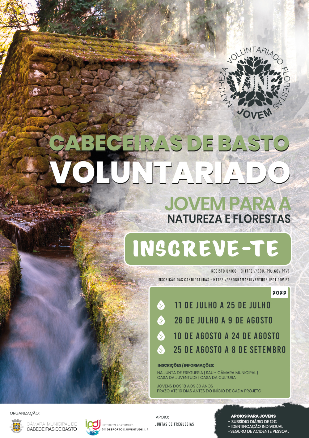 Voluntariado Jovem para a Natureza e Florestas em Cabeceiras de Basto