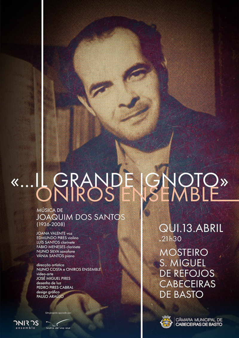 Oniros Ensemble apresenta «...Il grande Ignoto» com música de Joaquim dos Santos