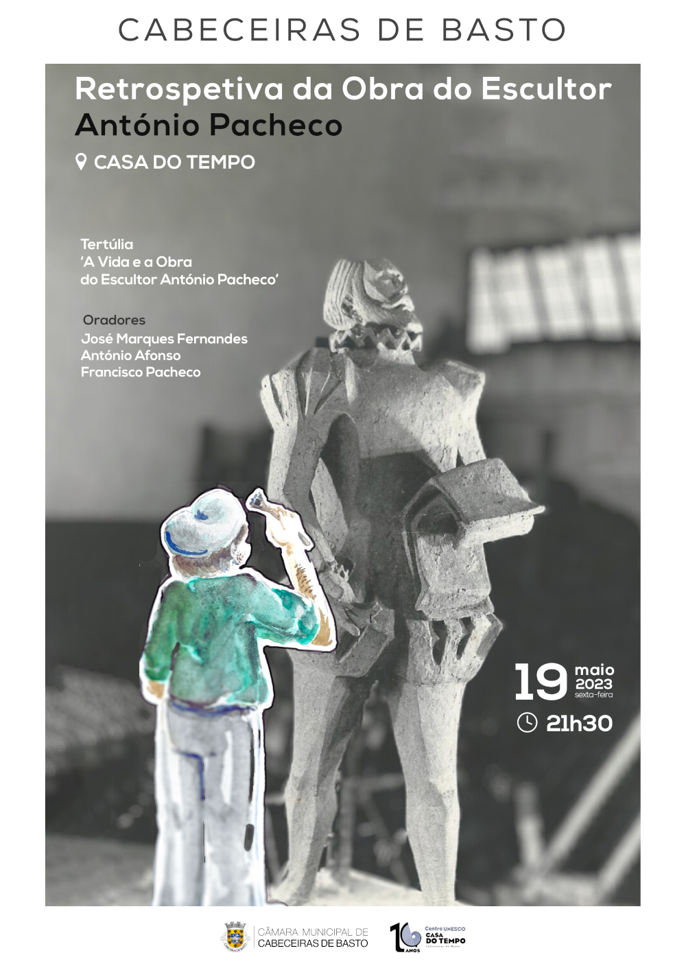 Exposição e tertúlia sobre o escultor António Pacheco na Casa do Tempo