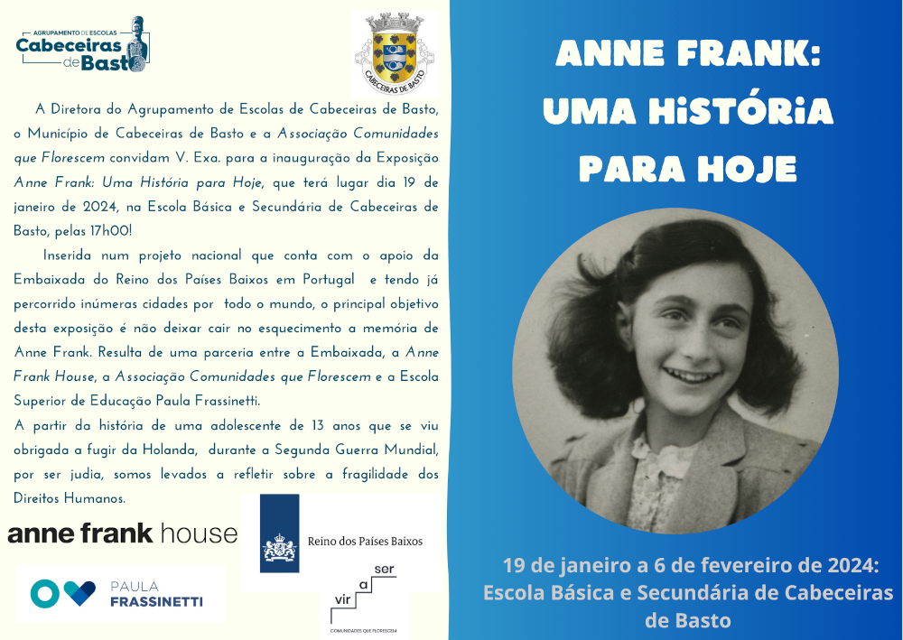 Exposição: «Anne Frank: uma história para hoje»