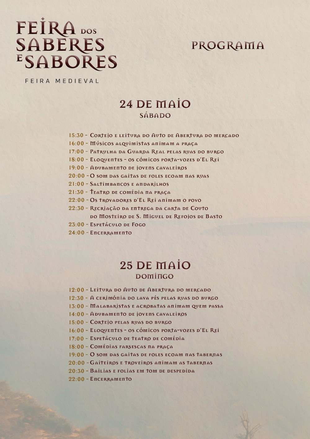 Feira Medieval - programa completo