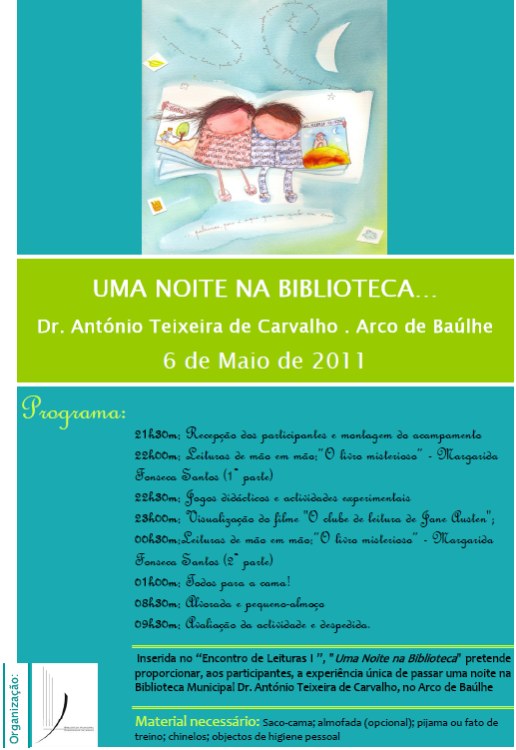 Leia mais sobre «Uma Noite na Biblioteca» Municipal Dr. António Teixeira de Carvalho