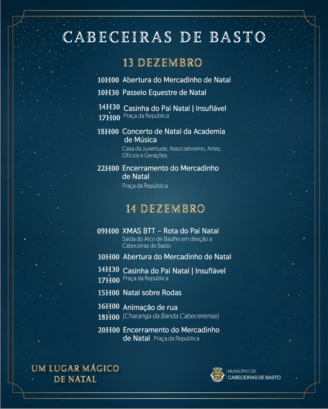 Cabeceiras de Basto: Um Lugar Mágico de Natal - programa 13 e 14 dezembro
