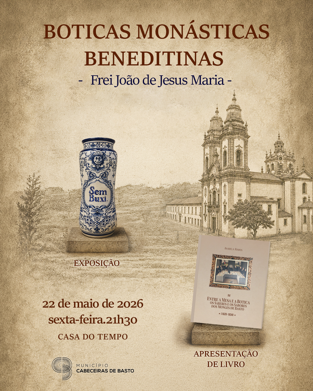 Leia mais sobre Exposição «Boticas Monásticas Benedetinas» e apresentação de livro «Entre a Mesa e a Botica»