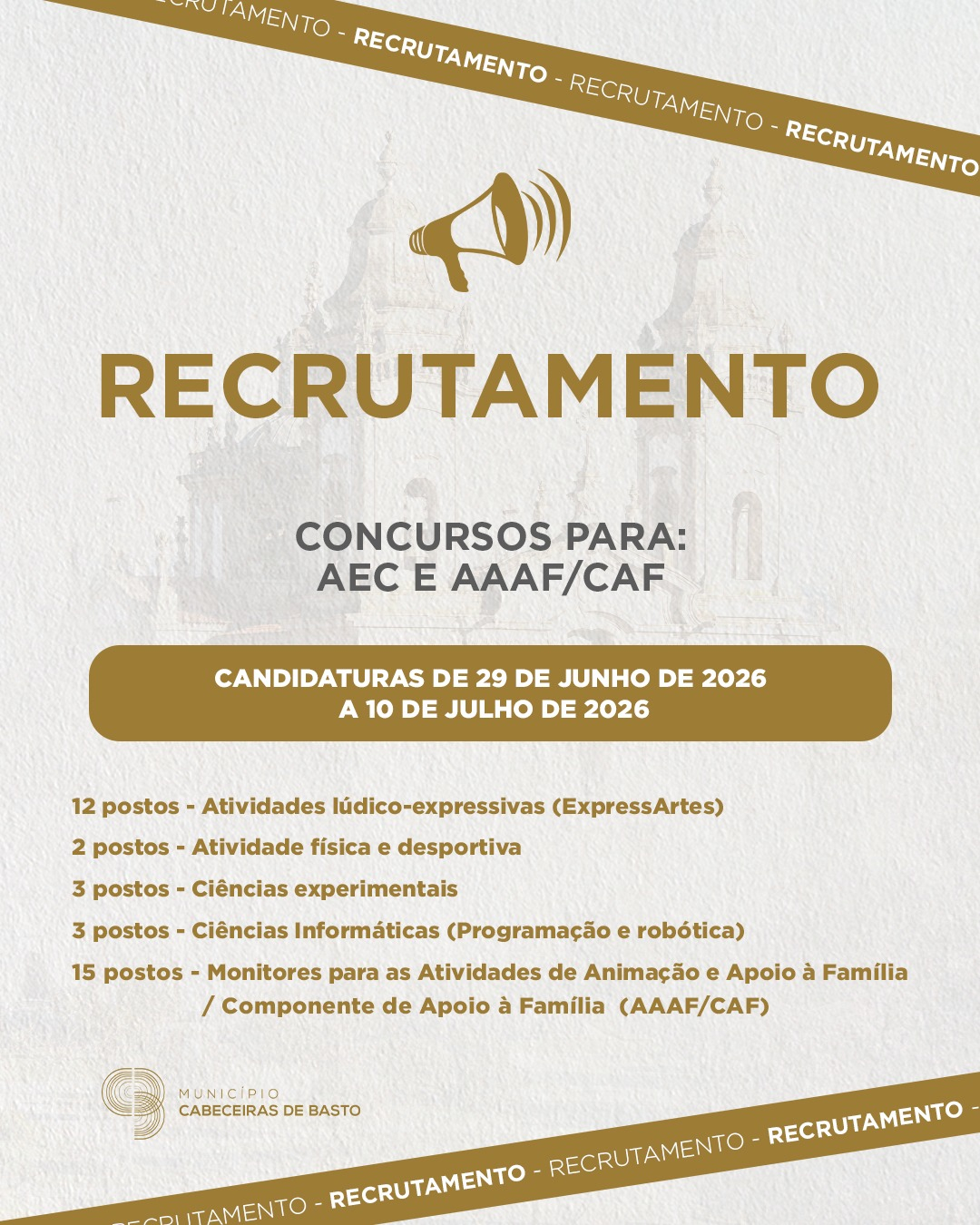 Leia mais sobre Recrutamento de Técnicos AEC e Monitores AAAF-CAF