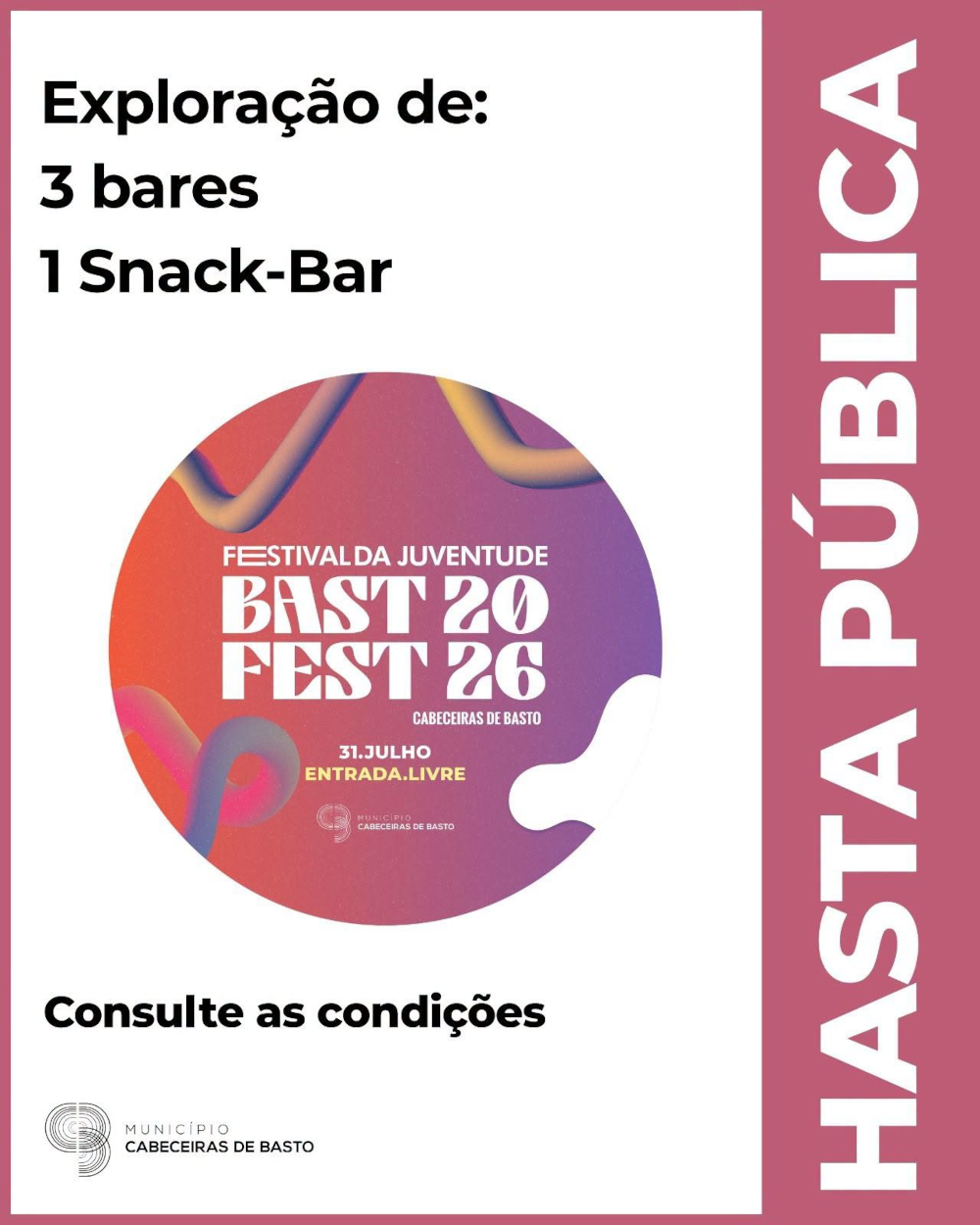 Leia mais sobre Hasta Pública - Bast'Fest 2026 - Bares e Snack Bar