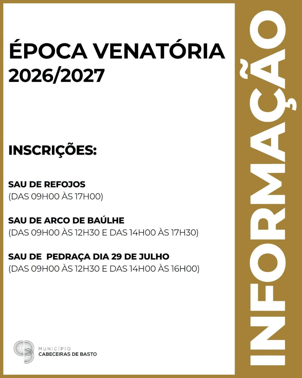 Leia mais sobre Inscrições para a Época Venatória 2026/2027