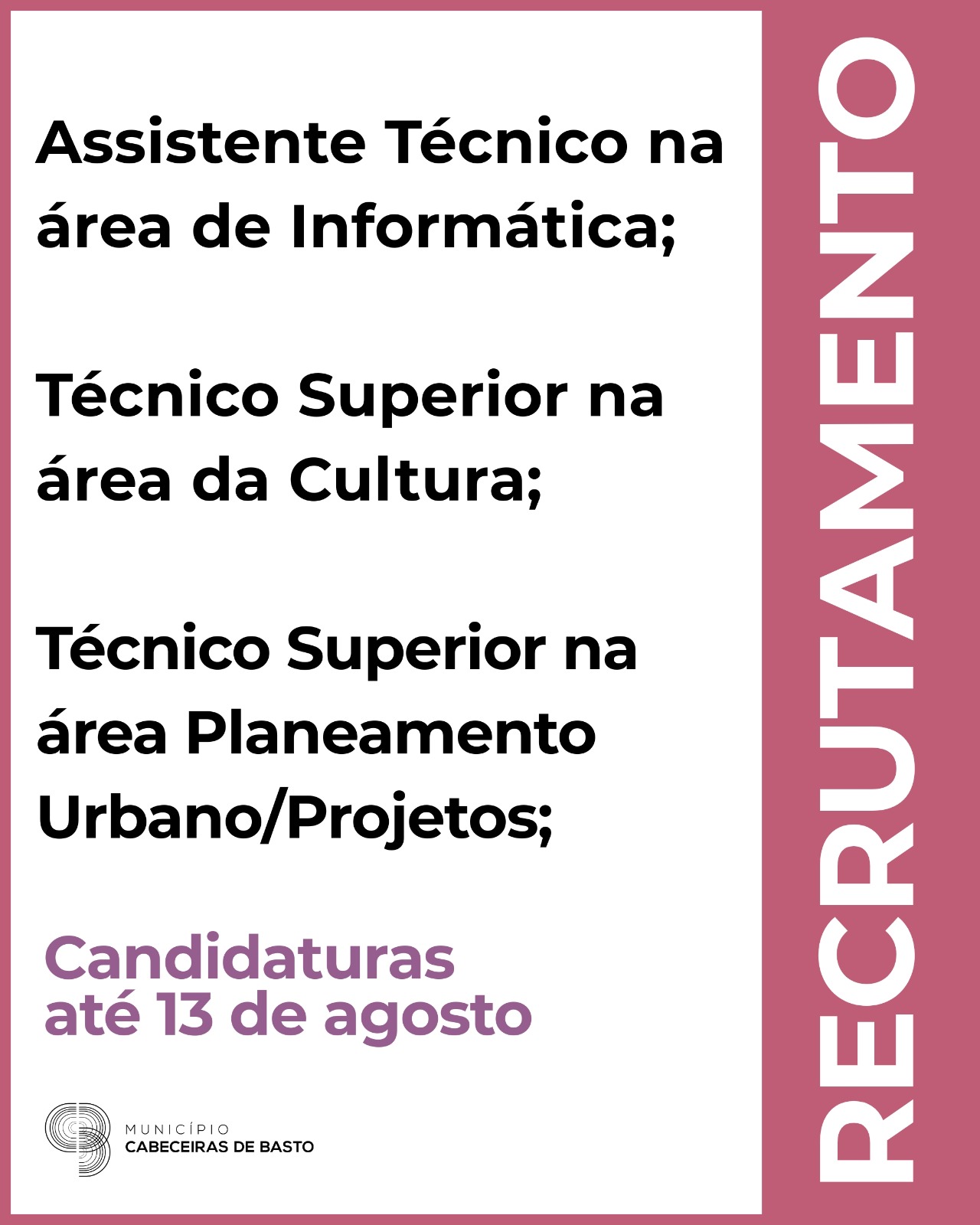 Leia mais sobre Concursos Públicos a decorrer